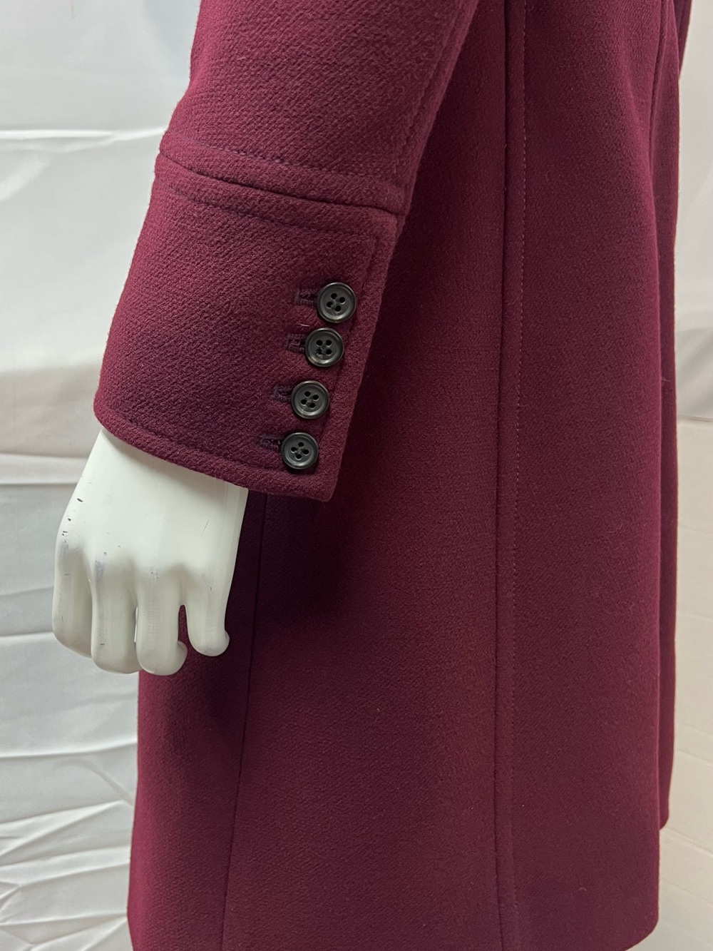 J.Crew Women’s Size 2 Deep Plum Wool Lady Day Pea Coat - Picture 6 of 11